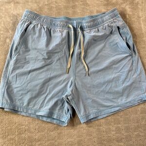 Fair Harbor Swim Trunks Mens Medium Blue Elastic Waist‎ Pockets Drawstring Lined